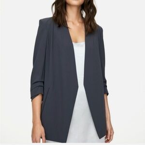 Aritzia Babaton Power Hip Blazer in Charcoal Gray